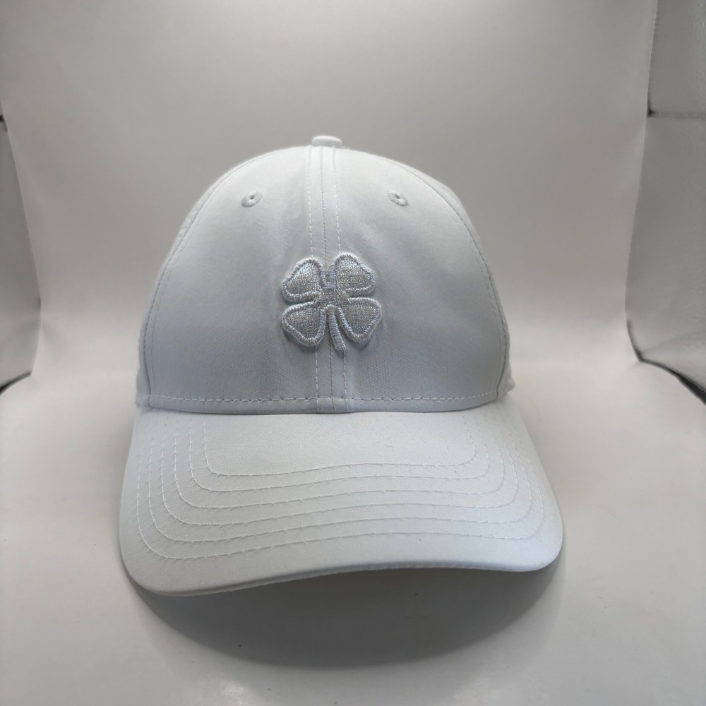 Black Clover Live Lucky Whiteout Golf Hat OSFM White Bungee Adjustable Cap SEO
